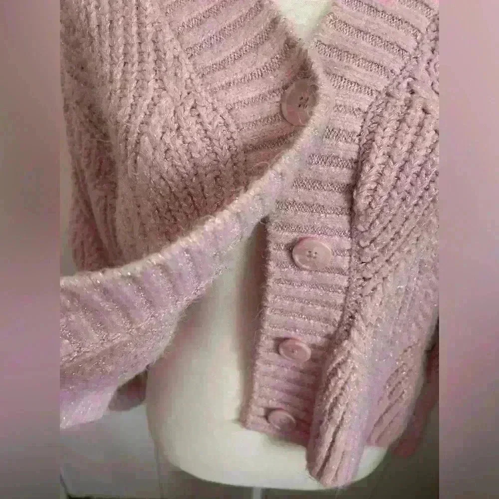 Pink universal thread sweater top cradigan - Picture 6 of 11